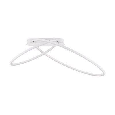 Luminosa Lighting Luminosa Kiklos Integrated Led Semi Flush Ceiling Light Sandy White Triac Dimmable Led 42W 1923Lm 3000K from B&Q