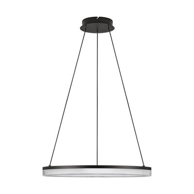 Luminosa Lighting Luminosa Lonela 60Cm Integrated Led Pendant Ceiling Light Sandy Black Triac Dimmable Led 25W 1500Lm 3000K from B&Q