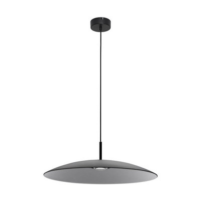 Luminosa Lighting Luminosa Polifemo 60Cm Dome Pendant Ceiling Light SmokeySandy Black Led 17W 1360Lm 3000K from B&Q