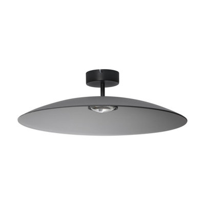 Luminosa Lighting Luminosa Polifemo Bowl Semi Flush Ceiling Light SmokeySandy Black Led 17W 1360Lm 3000K from B&Q