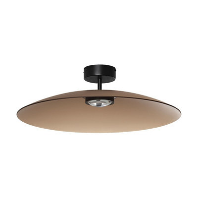 Luminosa Lighting Luminosa Polifemo Bowl Semi Flush Ceiling Light Mocha BrownSandy Black Led 17W 1360Lm 3000K from B&Q