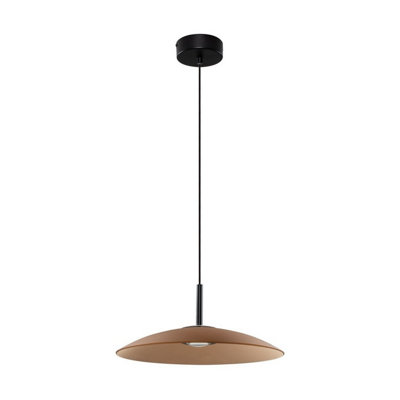 Luminosa Lighting Luminosa Polifemo 40Cm Dome Pendant Ceiling Light Mocha BrownSandy Black Led 12W 1040Lm 3000K from B&Q