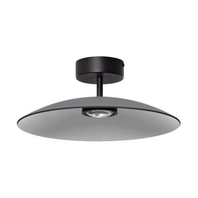 Luminosa Lighting Luminosa Polifemo Bowl Semi Flush Ceiling Light SmokeySandy Black Led 12W 1040Lm 3000K from B&Q
