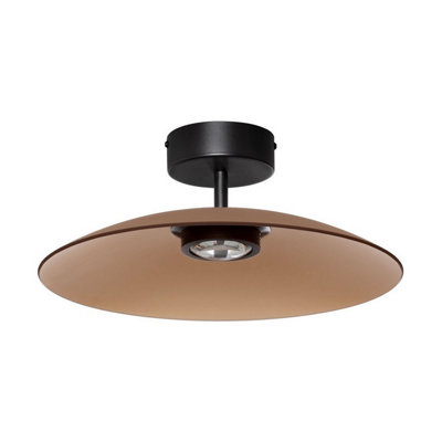 Luminosa Lighting Luminosa Polifemo Bowl Semi Flush Ceiling Light Mocha BrownSandy Black Led 12W 1040Lm 3000K from B&Q