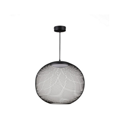 Luminosa Lighting Luminosa Kinetic 50Cm Wire Frame Pendant Ceiling Light Matt Black Led 24W 727Lm 3000K from B&Q