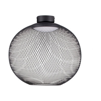 Luminosa Lighting Luminosa Kinetic 50Cm Bowl Semi Flush Ceiling Light Matt Black Led 24W 727Lm 3000K from B&Q