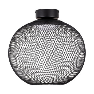 Luminosa Lighting Luminosa Kinetic 40Cm Bowl Semi Flush Ceiling Light Matt Black Led 19W 593Lm 3000K from B&Q