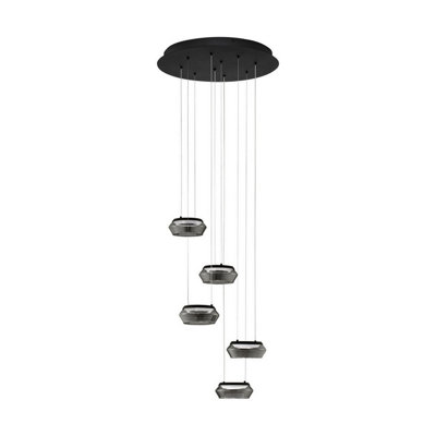Luminosa Lighting Luminosa Jailyn Cluster Pendant Ceiling Light Sandy BlackSmokey Triac Dimmable Led 40W 1600Lm 3000K from B&Q