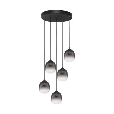 Luminosa Lighting Luminosa Kita Cluster Pendant Ceiling Light SmokeySandy Black Triac Dimmable Led 28W 2222Lm 3000K from B&Q