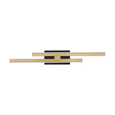 Luminosa Lighting Luminosa Antama Integrated Led Wall Lamp Sandy BlackGold Triac Dimmable Led 12W 510Lm 3200K from B&Q