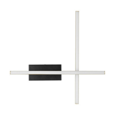 Luminosa Lighting Luminosa Quam Integrated Led Wall Lamp Sandy BlackGold Triac Dimmable Led 14W 633Lm 3200K from B&Q