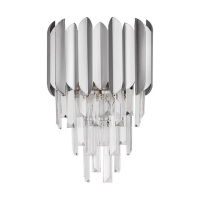 Luminosa Lighting Luminosa Magnolia Wall Lamp Chrome E14 2X5W from B&Q