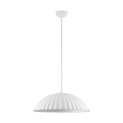B&Q -  Luminosa Ammos 50Cm Dome Pendant Ceiling Light White E27 1X12W
