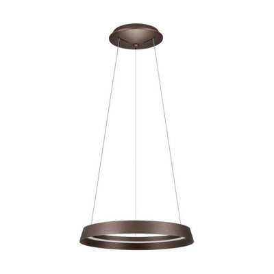 Luminosa Lighting Luminosa Ormi 45Cm Integrated Led Pendant Ceiling Light Brushed Coffee Triac Dimmable Led 38W 2564Lm 2700-3000-4000K Cct from B&Q