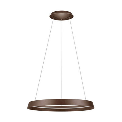 Luminosa Lighting Luminosa Ormi 60Cm Integrated Led Pendant Ceiling Light Brushed Coffee Triac Dimmable Led 52W 3717Lm 2700-3000-4000K Cct from B&Q
