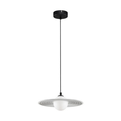 Luminosa Lighting Luminosa Reflet 30Cm Dome Pendant Ceiling Light Sandy BlackWhite Led G9 1X5W from B&Q
