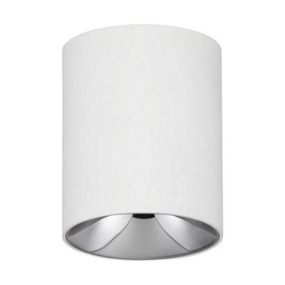 Luminosa Lighting Luminosa Aneto Surface Mounted Downlight Matt WhiteDark Chrome Led 10W 600Lm 3000K from B&Q