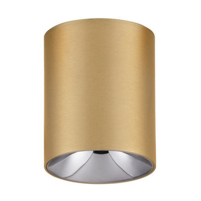 Luminosa Lighting Luminosa Aneto Surface Mounted Downlight Matt GoldDark Chrome Led 10W 600Lm 3000K from B&Q