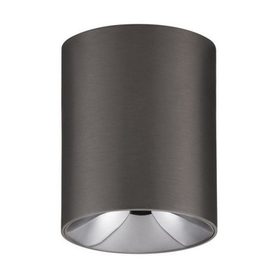 Luminosa Lighting Luminosa Aneto Surface Mounted Downlight Black NickelDark Chrome Led 10W 600Lm 3000K from B&Q