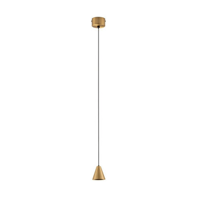 Luminosa Lighting Luminosa Irmos Slim Pendant Ceiling Light Matt Gold Led 5W 371Lm 3000K from B&Q