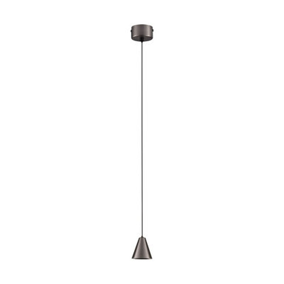 Luminosa Lighting Luminosa Irmos Slim Pendant Ceiling Light Black Nickel Led 5W 371Lm 3000K from B&Q