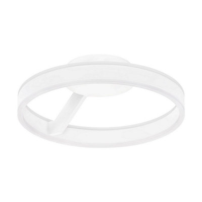 Luminosa Lighting Luminosa Bianco 40Cm Integrated Led Semi Flush Ceiling Light Sandy White Triac Dimmable Led 28W 2010Lm 2700-3000-4000K Cct from B&Q