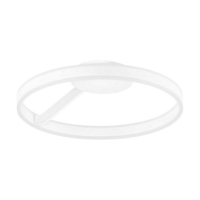 Luminosa Lighting Luminosa Bianco 60Cm Integrated Led Semi Flush Ceiling Light Sandy White Triac Dimmable Led 40W 2580Lm 2700-3000-4000K Cct from B&Q