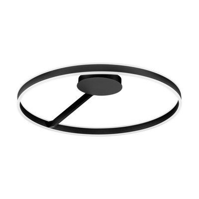 Luminosa Lighting Luminosa Bianco 80Cm Integrated Led Semi Flush Ceiling Light Sandy Black Triac Dimmable Led 48W 3118Lm 2700-3000-4000K Cct from B&Q