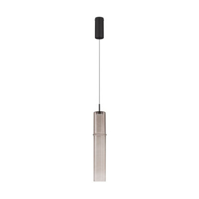 Luminosa Lighting Luminosa Sano Slim Pendant Ceiling Light Matt BlackMoca Brown Led 3W 180Lm 3000K from B&Q