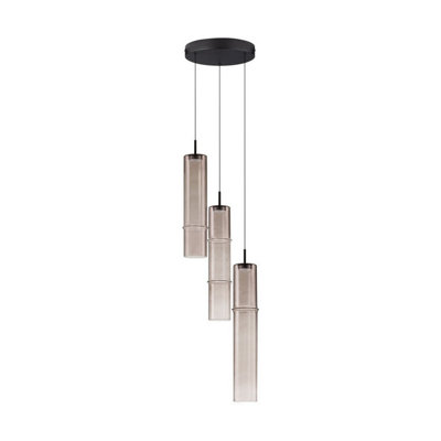 Luminosa Lighting Luminosa Sano Cluster Pendant Ceiling Light Matt BlackMoca Brown Led 9W 540Lm 3000K from B&Q