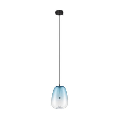 Luminosa Lighting Luminosa Oblo Slim Pendant Ceiling Light BlueMatt Black Led 3W 140Lm 3000K from B&Q