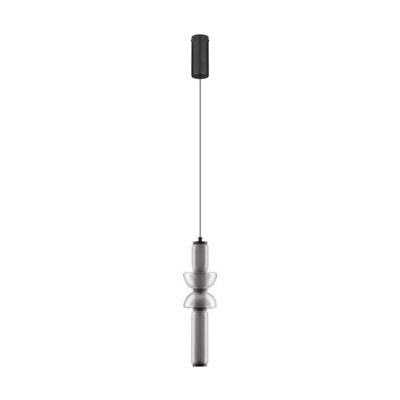 Luminosa Lighting Luminosa Ulon Slim Pendant Ceiling Light Smokey GreyMatt Black Triac Dimmable Led 15W 825Lm 3000K from B&Q