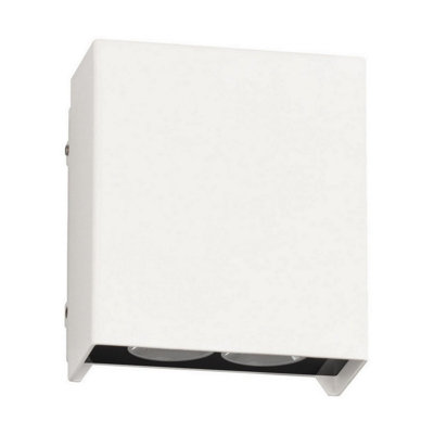 Luminosa Lighting Luminosa Elio Outdoor Up Down Wall Lamp Sandy White Led 12W 1327Lm Ip65 3000K from B&Q
