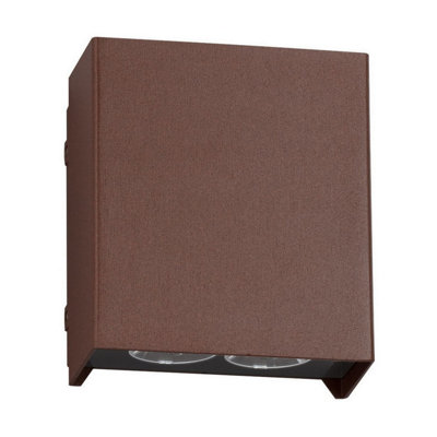 Luminosa Lighting Luminosa Elio Outdoor Up Down Wall Lamp Corten Led 12W 1327Lm Ip65 3000K from B&Q
