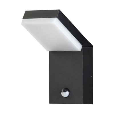 Luminosa Lighting Luminosa Farge Outdoor Wall Down Lamp Dark Anthracite Led 12W 703Lm Ip65 3000K Sensor from B&Q