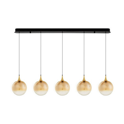 Luminosa Lighting Luminosa Orenda Bar Pendant Ceiling Light ChampagneBrass GoldMatt Black Triac Dimmable Led 20W 1250Lm 3000K from B&Q