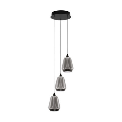 Luminosa Lighting Luminosa Alish Cluster Pendant Ceiling Light Matt BlackSmokey Triac Dimmable Led 24W 990Lm 3000K from B&Q