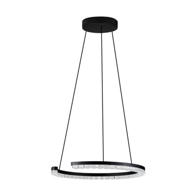 Luminosa Lighting Luminosa Greamy 46Cm Integrated Led Pendant Ceiling Light Sandy Black Triac Dimmable Led 21W 1365Lm 3000K from B&Q