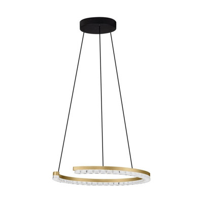 Luminosa Lighting Luminosa Greamy 46Cm Integrated Led Pendant Ceiling Light Gold Triac Dimmable Led 21W 1365Lm 3000K from B&Q