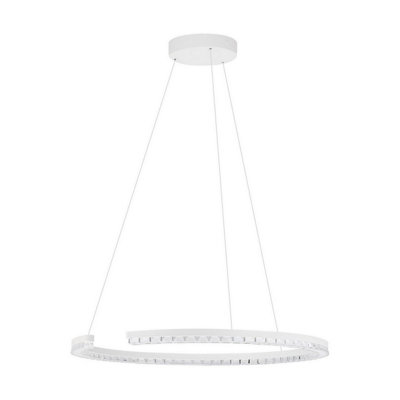 Luminosa Lighting Luminosa Greamy 65Cm Integrated Led Pendant Ceiling Light Sandy White Triac Dimmable Led 30W 1950Lm 3000K from B&Q