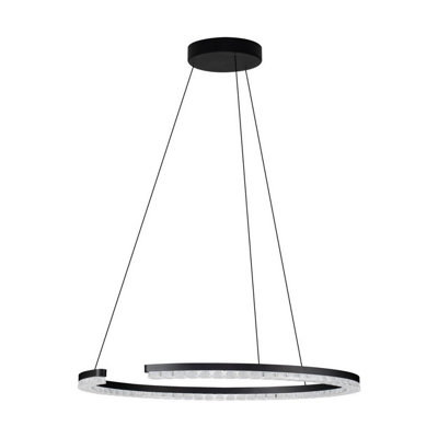 Luminosa Lighting Luminosa Greamy 65Cm Integrated Led Pendant Ceiling Light Sandy Black Triac Dimmable Led 30W 1950Lm 3000K from B&Q