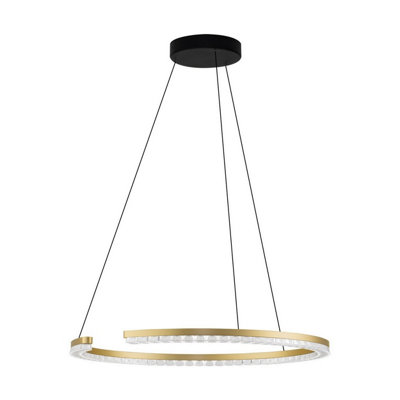 Luminosa Lighting Luminosa Greamy 65Cm Integrated Led Pendant Ceiling Light Gold Triac Dimmable Led 30W 1950Lm 3000K from B&Q