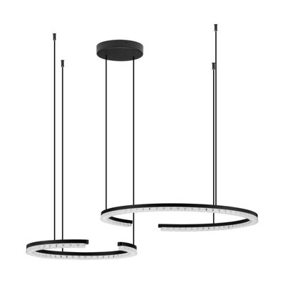 Luminosa Lighting Luminosa Greamy Integrated Led Pendant Ceiling Light Sandy Black Triac Dimmable Led 49W 3668Lm 3000K from B&Q