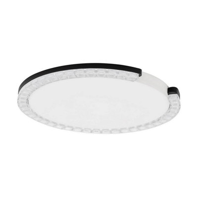 Luminosa Lighting Luminosa Greamy 46Cm Decorative Flush Ceiling Light Sandy Black Triac Dimmable Led 21W 1365Lm 3000K from B&Q