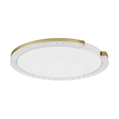 Luminosa Lighting Luminosa Greamy 46Cm Decorative Flush Ceiling Light Gold Triac Dimmable Led 21W 1365Lm 3000K from B&Q