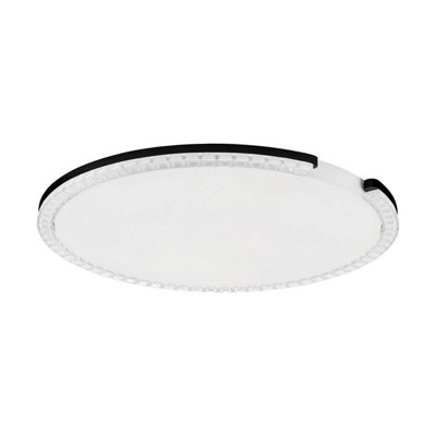 Luminosa Lighting Luminosa Greamy 65Cm Decorative Flush Ceiling Light Sandy Black Triac Dimmable Led 30W 1950Lm 3000K from B&Q