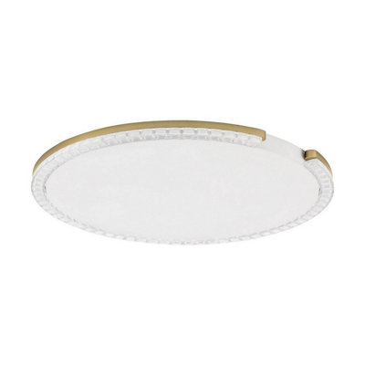 Luminosa Lighting Luminosa Greamy 65Cm Decorative Flush Ceiling Light Gold Triac Dimmable Led 30W 1950Lm 3000K from B&Q