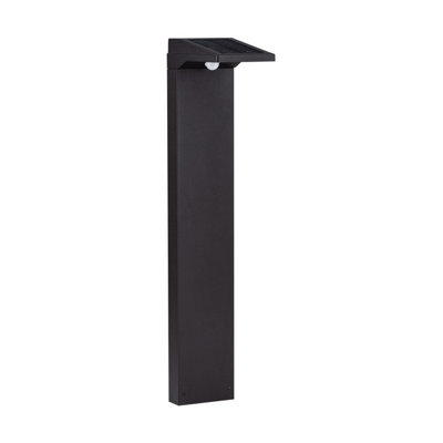 Luminosa Lighting Luminosa Tek Outdoor Bollard Sandy Black Led 1W 5V Dc 105Lm Ip54 3000K Solar Pir Sensor from B&Q