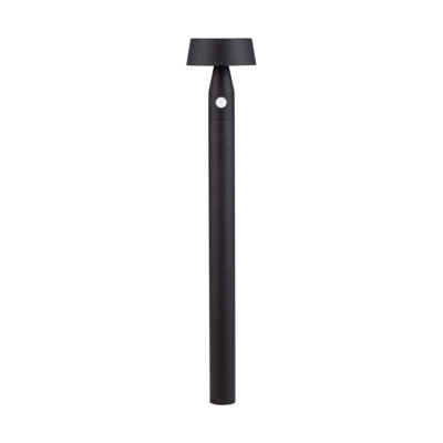 Luminosa Lighting Luminosa Chiaro Outdoor Bollard Sandy Black Led 1W 5V Dc 69Lm Ip54 3000K Solar Pir Sensor from B&Q