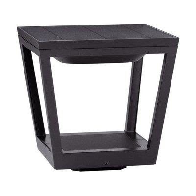 Luminosa Lighting Luminosa Cuppa Outdoor Pedestal Light Dark Anthracite Led 2W 5V Dc 186Lm Ip54 3000K Solar Pir Sensor from B&Q